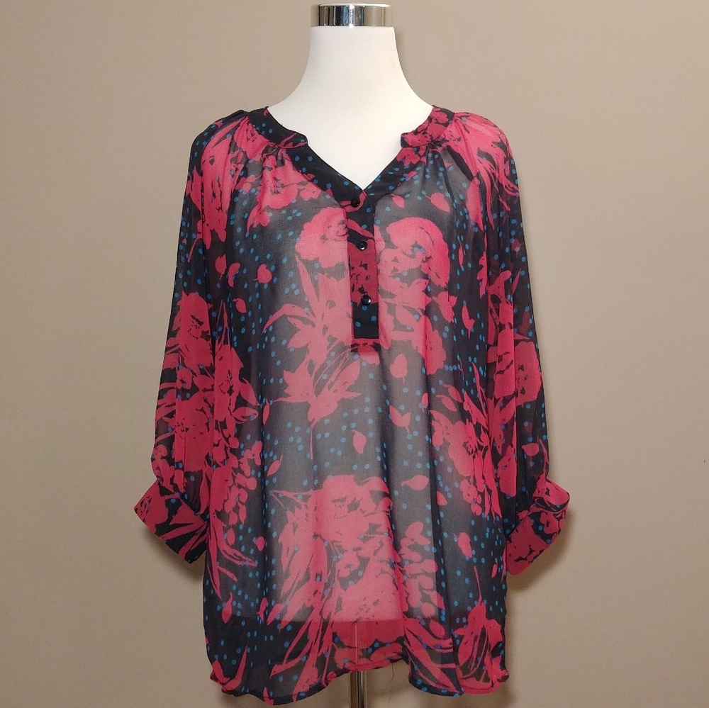 🔴$5 Olivia Moon Sheer Blouse